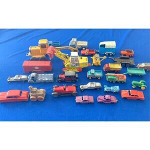 VTG Diecast Toy Lot Bundle Corgi Rio Tootsie Matchbox Lesney Wooden Wheel Others